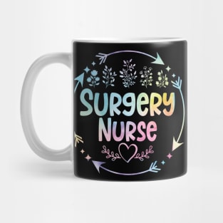 Surgery Nurse cute floral watercolor Mug